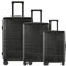 ETERNITIVE - Hartschalenkoffer 3-er Set | Rollkoffer aus Polycarbonat & ABS | Reisekoffer mit 360° Rollen | Handgepäck 32L, Mittelgroß 64L & Groß 98L | Trolley mit TSA-Schloss | Schwarz
