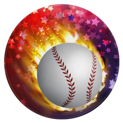 Dirty Baseball Speeding Through The Air on Fire Schreibtischunterlage für Home Office Laptop Desktop 20,3 cm (8 Zoll), 2 Stück
