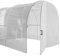Vente-unique-Serre Tunnel avec Structure en Acier galvanisé et Porte 6 m² - L200 x l300 x H200 cm - Blanc - ALOCASIA