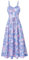 GRACE KARIN Robe de Plage Femme Fleurs Robe à Bretelles été Vacances Casual décontractée XL Fleurs Rose Bleu Clair