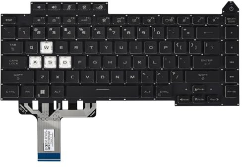 Replacement Keyboard for ASUS ROG Strix G15 G513 G513Q G513QM G513QY G513QR G513QE G513RM G513RW G513IM G513IE Series Laptop with Colorful Backlight, ROG Strix G15 G513 Replacement Keyboard