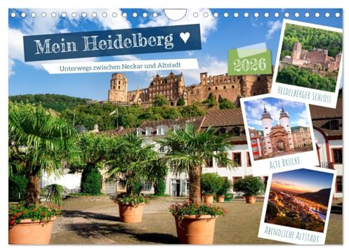Mein Heidelberg - Unterwegs zwischen Neckar und Altstadt (Wandkalender 2026 DIN A4 quer), CALVENDO Monatskalender: Heidelberg, die charmante Stadt am ... Natur auf einzigartige Weise. (CALVENDO Orte)