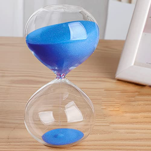 SDGBCXD, Minuterie de 45/60 Minutes, sablier Portable, Grand Format, Transparent, décoration de Bureau, Cadeau de Noël ou d'anniversaire,Minuterie sablier(White)
