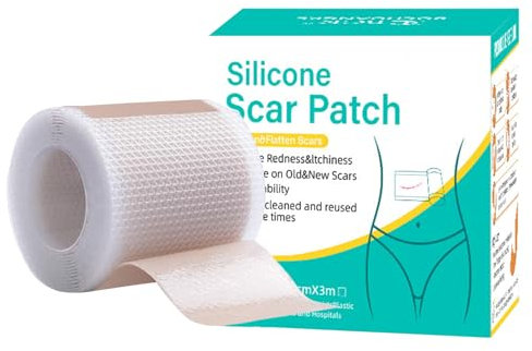 Pansement anti-cicatrices en silicone pour cicatrices - Réutilisable - Pour la chirurgicale - 4 x 300 cm