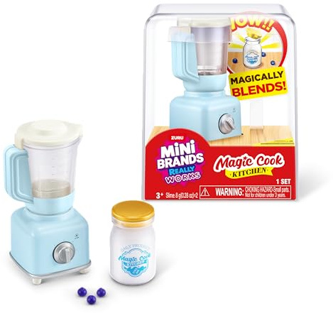 Mini Brands Really Works Magic Cook Kitchen Capsule Series 1 (Blender) by ZURU, Miniature Real Working Kitchen Appliances, Non-Edible Collectible Mystery Toy for 3+ Kids, Teens and Adults