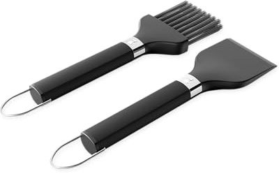 Weber Premium Pelletreinigungswerkzeuge, Zweiteilig, bestehend aus Schaber und Pinsel - Schwarz (3401278)