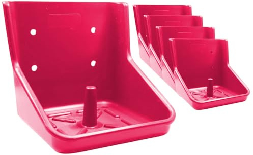 ERPINA® Confezione da 5 supporti per pietra salina a forma di cavallo, per 10 kg di pietre, senza bordi taglienti, stabile, infrangibile, in plastica, per cavalli, bovini, selvatici, per cortile e