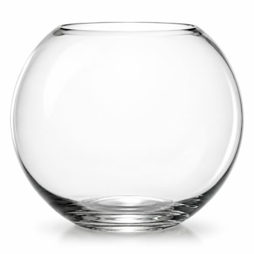 Floralcraft® 12.5cm Glass Fish Bowl Vase - Clear Round Bubble Bowl for Wedding Centrepieces, Floral Arrangements, Floating Candles, Terrariums, Succulents & Home Décor