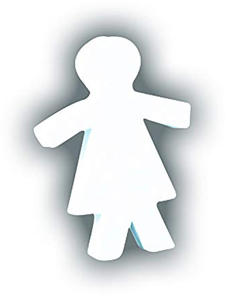 Décopatch AC763C Mädchenfigur aus Pappmaché 1,5x9x12cm Weiß
