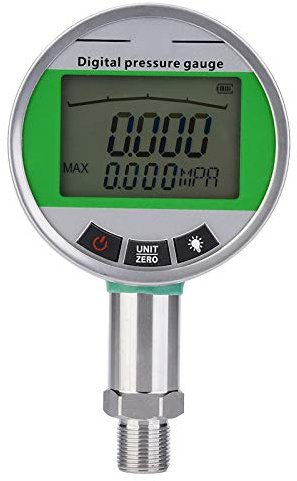 Digital Manometer 0-1.6MPA Edelstahl M20x1.5 LCD | Druckmessgerät aus Edelstahl, 0 bis 1,6MPa, LCD, für Gas Wasser Öl, M20x1.5