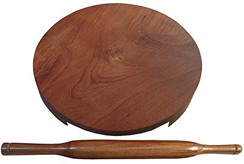 Wooden Rolling Board & Rolling Pin,Wooden Belan Chakla Set,Roti Maker,Chapati Maker Set