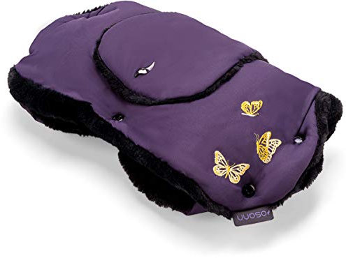 Osann Handmuff für Kinderwagen & Buggy inkl. Handytasche, Handwärmer, Muff aus Fell - Blackberry