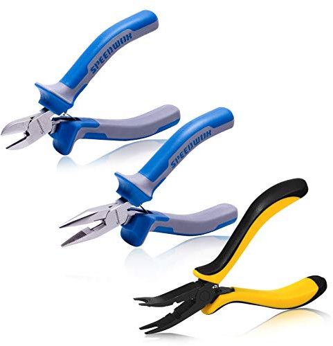 SPEEDWOX 3-teiliges RC-Fahrzeug-Werkzeug-Set: Diagonale, lange Nase, Kugelverbindungszange für RC Hubschrauber, Flugzeug, Autoreparatur und Modellierung