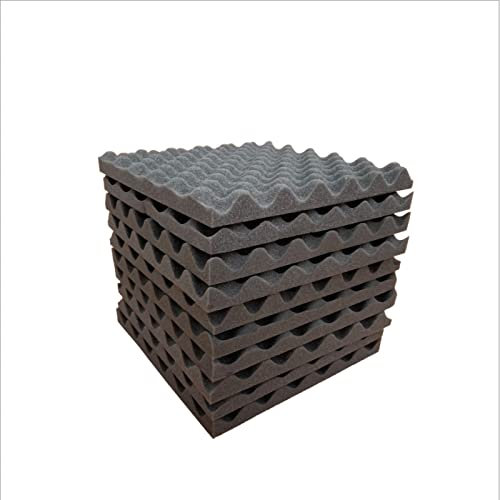 STCK Akustikschaumstoff Platten,noppenschaumstoff 2-5cm,Schaumstoff-Dämmplatten,30x30cm hochdichtem Schalldämmende Polsterung für Aufnahmestudios,Büros,Home Learning