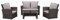GLP Balkonmöbel Set 4 Personen Polyrattan Gartenmöbel Set Lounge Terrassenmöbel Wetterfest mit 2-Sitzer Sofa Sessel Couchtisch Auflagen Kissen für Garten Balkon Terrasse Outdoor (Grau & Hellgrau)