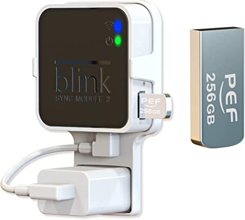 256GB Blink USB Flash Drive with Outlet Wall Mount for Sync Module 2 Local Video Storage, Tidy Cable Management, Easy Installation for Blink Indoor/Outdoor Cameras (Sync Module 2 Not Included)