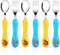 Lehoo Castle Couverts Enfant INOX 6 PCS, Ensemble de Couverts pour Bebe 3 x Fourchettes, 3 x Cuillères, Set Couvert Bebe pour Garçons Filles(Animaux)