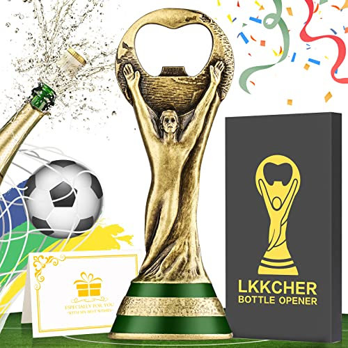 LKKCHER Trophäe Bier Flaschenöffner, Geschenk für Fußball Fans, Geschenke für Männer Frauen, Vatertagsgeschenk, Weihnachtsgeschenke Geburtstagsgeschenk für Männer Frauen, Adventskalender Füllung