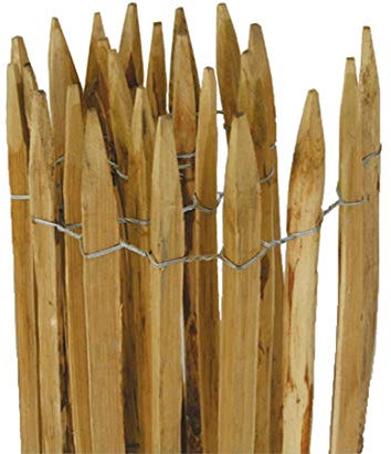 Kastanien Zaun natur munic 100 x 300cm, Durch. 7-8cm - Klassischer Staketenzaun für Individualisten von bambussi