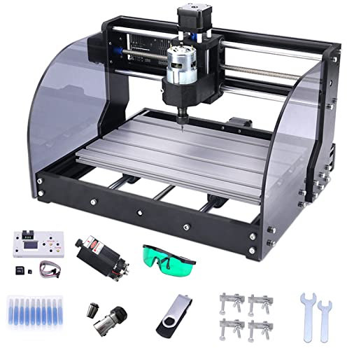 CNC 3018 Pro Max CNC Router Machine, 3 Axis GRBL Control USB Port DIY Mini CNC Plastic Acrylic PVC PCB Wood Engraver Milling Carving Machine, Working Area 30x18x4cm,1W