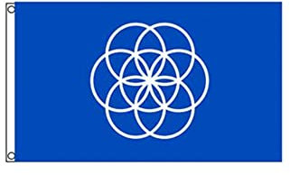 Stormflag Planet Erde Flagge 3x5ft Blauer Planet Fahne 90cmx150cm Polyester 90g mit Ösen mit Doppelnadel genäht.