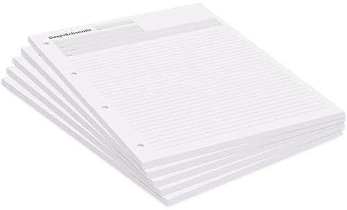 Gesprächsnotizblock DIN A4 liniert - 5 Blöcke zu je 50 Blatt, 4-fach gelocht