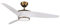 reiga 132cm Moderner Deckenventilator, 22W LED Beleuchtung und Fernbedienung, mit DC Motor, White Gold