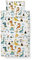 DJDEA Parure de lit 140x200cm + 1 Taie d'oreiller 65x65cm Polyester - Housse de Couette 1 Personne Garcon Dinosaures - Housse de Couette Enfant avec Fermeture Éclai