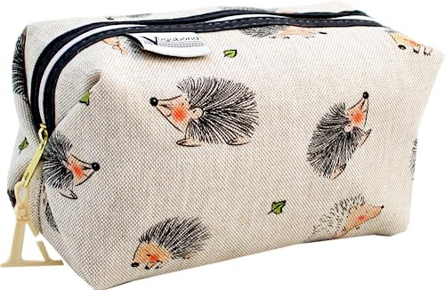 Hoggy Boxy Reisetasche, Natur, 17cm x 9cm x 9cm, Weiche Tasche mit Reißverschluss