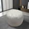 Louis Donné Ungefüllter Ottoman-Pouf-Bezug, Kunstleder-Fußhocker für Fußstütze, kleine Sitzsack-Aufbewahrungslösung für Heimdekoration, wasserdichte runde Sitzhocker für Wohnzimmer, Schlafzimmer