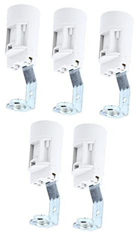 Housoutil 5st E14 Halterung Lampenfassung E12 Lichtfassung E14 Lampensockel Kerzenhülle Kandelaber Sockel Lichtfassung Kerzenärmel Zubehör Hochtemperaturbeständiger Kunststoff Keramik Weiß