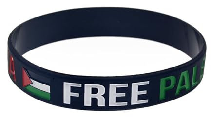 Starnearby Bracelet Palestine Libre Silicone Bracelet Drapeau Palestine Favorise la Sensibilisation à la Paix pour Protestation