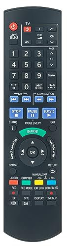 VINABTY New N2QAYB000471 Remote Control Replacement fit for PANASONIC DVD Recorder N 2 QAYB 000471 N2QAYB000471 DMR-EX645 DMR-EX84 DMR-EX93 DMR-EX96 DMREX645 DMREX84 DMREX93 DMREX96 Remote Controller