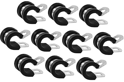 Gadpiparty 10stücke R-förmige Gummipolsterschelle Aus Edelstahl Und Gummi Klemme Zum Befestigen Und Schützen Praktisch Und Langlebig