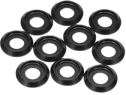 QUARKZMAN Rondelles Fraisées à Coupelle Conique M8, Diamètre Du Trou 8 mm/0,31Joints en Aluminium Joint de Rondelle de Tête de Coupelle pour Vis Rc/Fpv/Pc/Drone, Paquet de 10 (Noir)