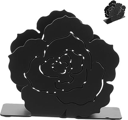 PRETYZOOM Kreativer Tisch-Serviettenhalter Papierhandtuchhalter Serviettenständer aus Metall Serviettenhalter aus Metall Cocktailservietten Anlage Bar Serviettenhalter Rose