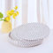 Art PineCone's Woven Cotton Rope Round Placemats Set of 4 with Holder Included, Non-Slip, and Heat Resistant Shabby Chic Placemats (Black Spots, 13 inch)