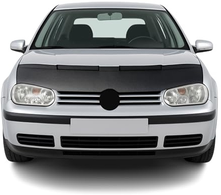 OMAC Haubenbra Halb für VW Golf 1997-2003 Optik Vinyl Carbon | Steinschlagschutz, Carbon-Optik, fahrzeugspezifisches Design, Car Bonnet Bra