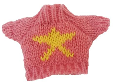 Luwecf Mini puppenkleidung Set für 15cm Puppen, Puppenzubehör Modeanziehsachen Cartoon Puppenkleidung,ROSA