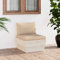 Juroupi Garten-Paletten-Mittelsofa mit Kissen Outdoor Sofa Balkon Sitzecke PalettenmöBel Paletten Couch Imprägniertes Fichtenholz - 3063363
