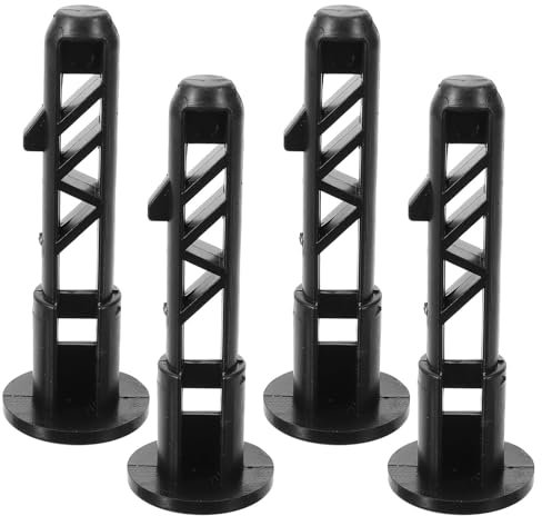 OUNONA 4pcs Outdoor Wheelie Bin Lid Hinge - Black Plastic Locking for 120L/240L Trash Bins, Secure Your Garbage Bin with Ease