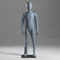 RENLXFI Kinder-Schaufensterpuppe, Stehend, 8–9 Jahre, 130 cm Groß, Ganzkörper-Schneiderpuppe Für Kinder, Gesichtslose Schaufensterpuppen, Unisex-Puppe Mit Abnehmbarem Arm/Hand/Bein(Gray)