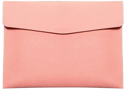 Skyzone Porte-documents en cuir PU A4, étanche Portefeuille pour documents de voyage, Organisateur de documents,pochette documents sac de dossier enveloppe boîte à dossier bureau (Rose)