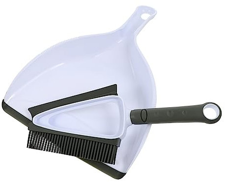 COLLBATH Escoba Recogedor y Cepillo Quitapelos para Kit De Aseo Completo Mango Cómodo