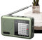 Radio Portátil Recargable Genérica, Verde, AM/FM/Onda Corta, Conector Auxiliar y USB, Radio de Transistores con Gran Recepción y Estabilidad