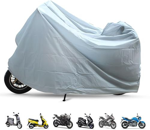 Housses de Moto Impermeable, Bache Moto de Protection Exterieur Interieur, Hiver Bâche Moto, Moto Protection Accessoires, Résistante Rayons UV et à la poussière, pour Moto Scooter Moto (140 x 240 cm)