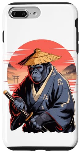 Japanese Style Art Ronin Gorilla Silverback Gorillas Case for iPhone 7 Plus/8 Plus