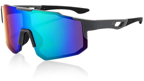 Pynzeka Sport Sonnenbrille Schnelle Brille Herren UV-Schutz 400 Sonnenbrille Sport für Laufen/Fahrrad/Ebike