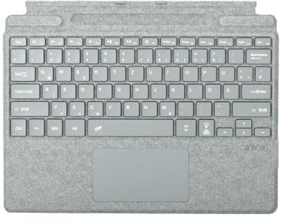 QWERTZ Layout Tastatur für Microsoft Surface Pro 13 Zoll, Kompatibel mit Surface Pro 13 Copilot+ PC(11th Edition) / Pro 11 / Pro 10 / Pro 9 / Pro 8 / Pro X (Hellgrau)