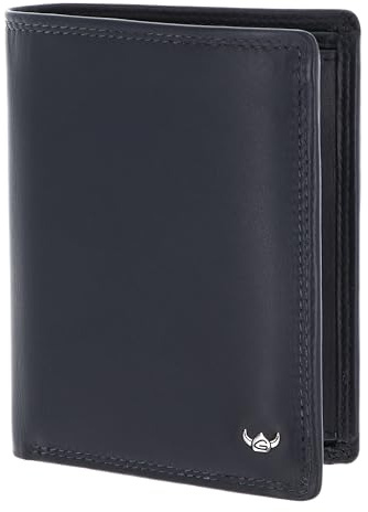 Golden Head Leder Geldbörse Polo RFID Protect Kombischeintasche 1286 Marineblau dunkelblau